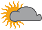 Weathersymbol: Clouded sun